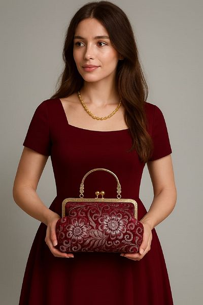 ACAR TAKI French Knitted Stone Detail Lace Quality Elegance and Elegance, Handbag, Shoulder Bag Evening Dress Bag