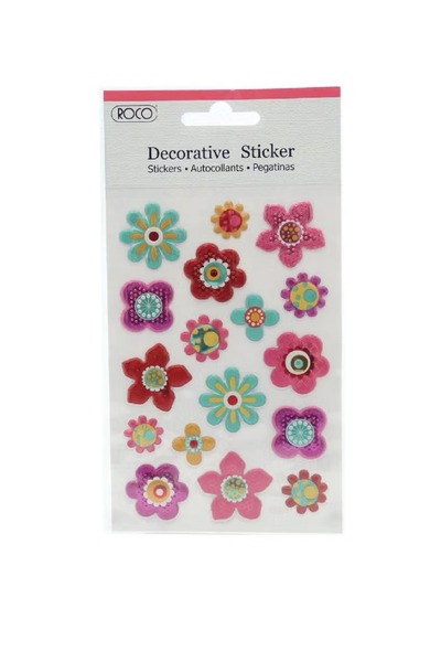 Roco Vibrant Flower Sticker Pack – Assorted Botanical & Pressed Floral Designs