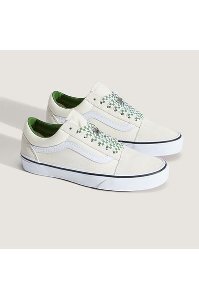 Vans Old Skool Women's Green/White Sports Shoes