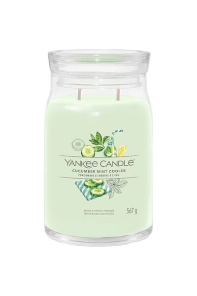 Yankee Candle Lumânare parfumată, Castravete/Mentă, 567 g