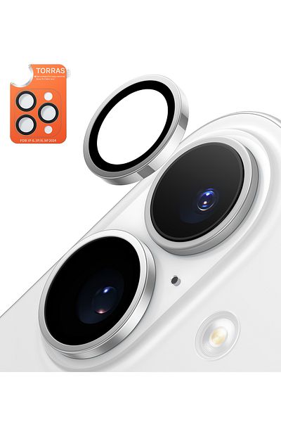 TORRAS Ultimate Durability 9H+ Glass for iPhone 16/16 Plus Camera Lens Protector