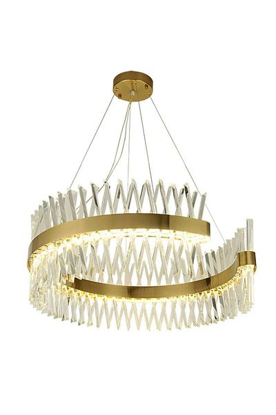 LUXXO Candelabru echipat cu LED, 68W, tricolor, corp aluminiu, decoruri cristale, diametru 80cm, Diamonds