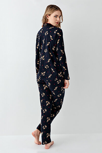 Arnetta Kadın Lacivert Gömlek Pijama