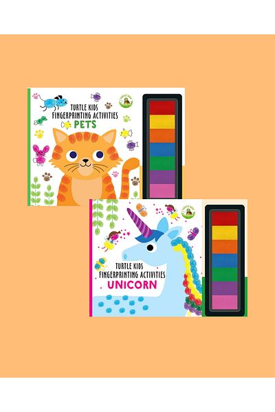 TURTLEKİDS Turtle Kids Fingerprint Activities Series 2 Pack (Pets-Unicorn)