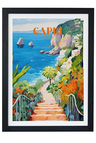 gxe.art Seria de călătorii-E Capri |   Cafea Salon Sufragerie |   Pictură cu ...