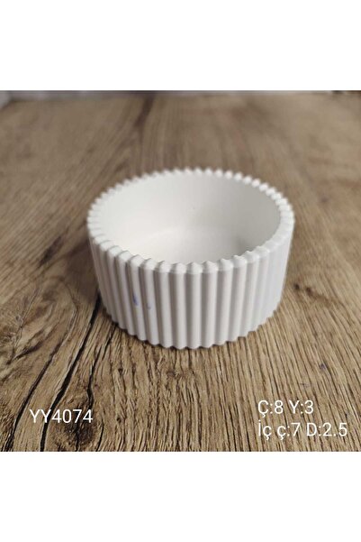 YOYOMOLD YY4074 Çizgili Mumluk 8Cm SİLİKON KALIP