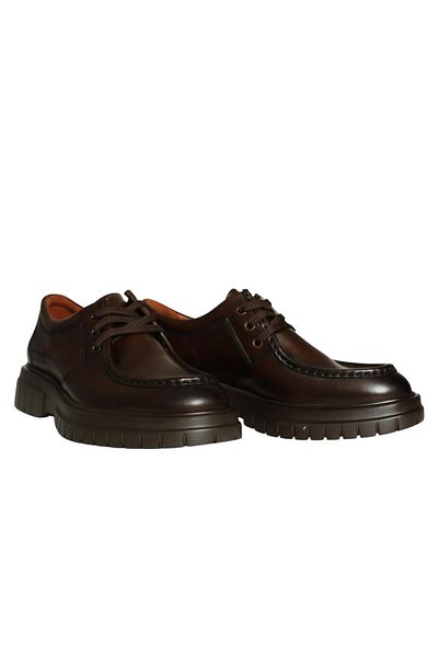 Platin Brown Leather Men's Casual Shoes