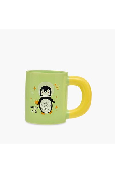 Lifestyle Dream Big Penguin Print Mug with Handle - 420 ml