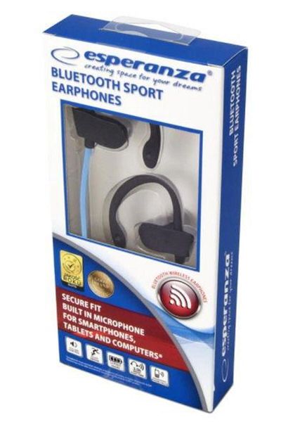 ESPERANZA Casti Alergare EH 188 G, Bluetooth, Microfon (Black/Blue)
