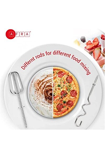 Afra Hand Mixer, 250W, For Eggs and Dough, Ejector Button with Safety, 5 Speed Settings, Turbo Funct