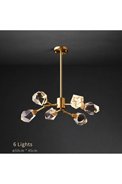 LUXXO Candelabru Crystal M cu LED, 30W, Tricolor, 75x75x45cm