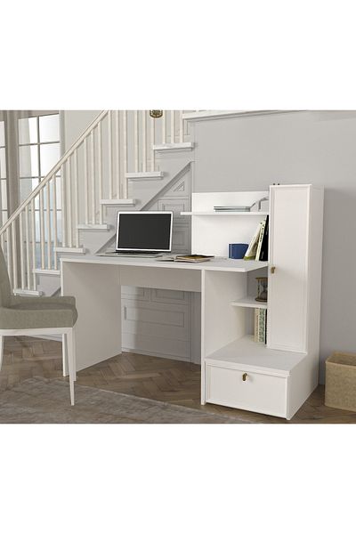 UnicUtil Birou, Functional Flow, UnicUtil, 142.8 x 60 x 115.8 cm, Alb, UUDESK31