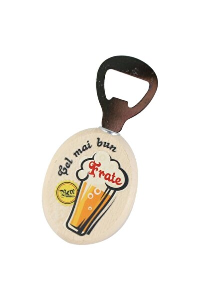 vadrami Bottle Opener with 'Best Brother' Message - Stainless Steel and Wood
