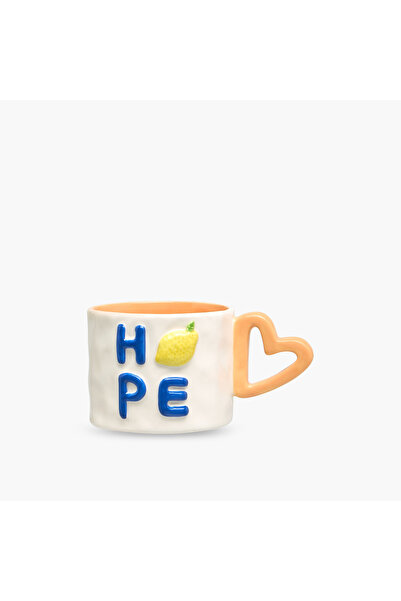 Lifestyle Lemon Accent Ceramic Mug with Handle - 380 ml