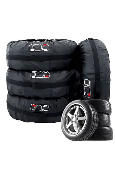 zola Set 4 huse pentru depozitare si protectie anvelope, universale, reglabile, impermeabile, negre