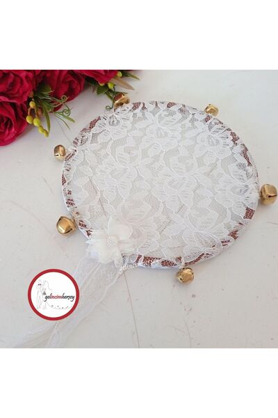 Gelincimherşey 5-компонентна камбанка с панделка, украсена с дантела, рамка за нощно тамбурино