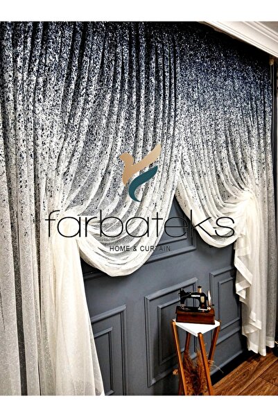 farbateks Верхній кольоровий синій розсип Театральна крузова тюлева завіса