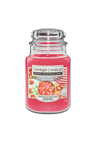 Yankee Candle Large Jar Scented Candle, Sugared Strawberries, 538gr.