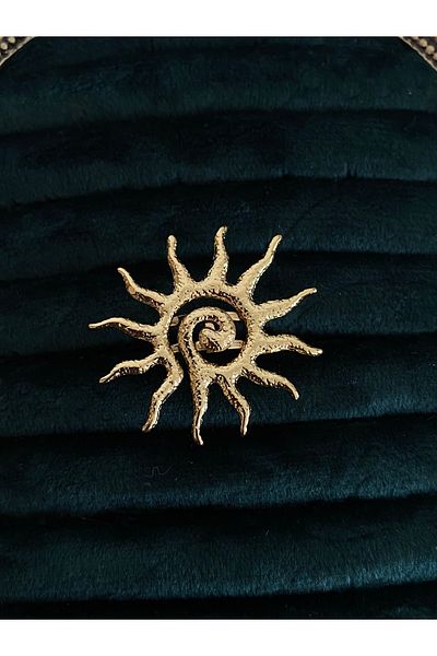 Vadısh store Adjustable Steel Ring with Sun Motif