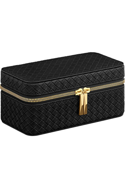 SERSIMO SONGMICS Ronne Watch Box, for 3 Watches, Faux PU Leather, 20x10x9 cm, Black