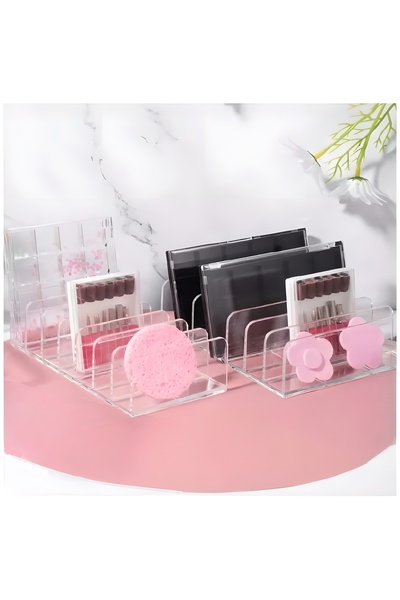 COOYA 2-Pack Eyeshadow Makeup Palette Organiser, 7 Section Makeup Palette Tray Makeup Organiser