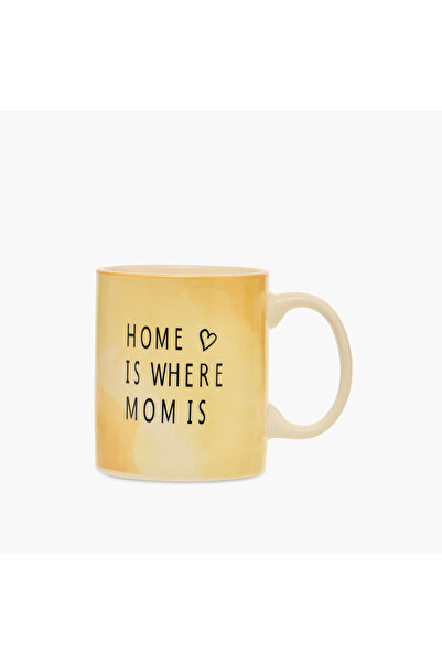 Lifestyle Slogan Print Bone China Mug with Handle - 320 ml