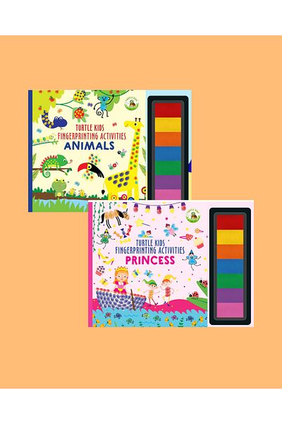 TURTLEKİDS Turtle Kids Fingerprint Activities Series 2 (Animals-Princess)