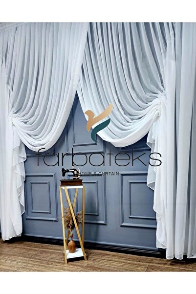farbateks Crepe New Fashion Tulle Double Breasted Theater Echo Tulle Curtain