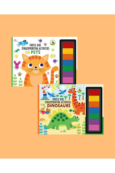 TURTLEKİDS Turtle Kids Fingerprint Activities Series 2 (Pets-Dinosaurs)