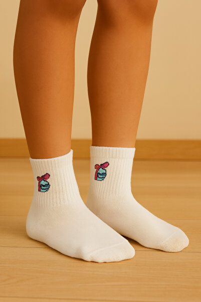 BONY SOCKS Детски чорапи Macaron, бели