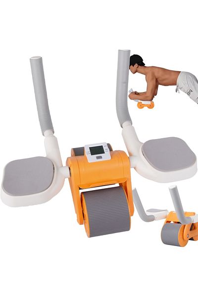 zola Rola dubla pentru antrenament abdomen, computer inteligent, afisaj LCD, manere antiderapante