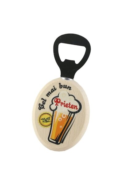 vadrami Deschizător de sticle cu oțel inoxidabil și lemn, mesaj „Cel mai bun ...