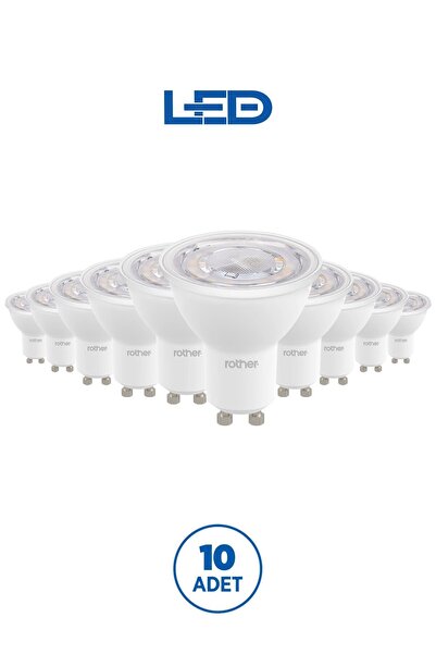 Rother RTL11123-10 GU10 LED Spot Ampul 8W 700 Lümen 3000K Sarı Işık Enerji Ta...