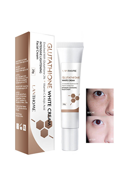 lanthome كريم الجلوتاثيون الأبيض، مرطب مفتح للوجه لإزالة الهالات السوداء وتقليل التجاعيد، 20 جرام