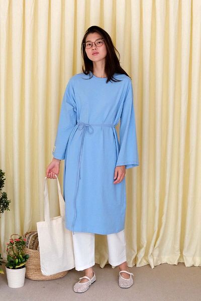 Ceylan Otantik Blue Long Body Tunic