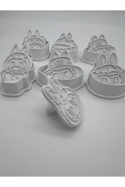 OVERMAX Set of 7 Labubu Cookie and Play Dough Molds