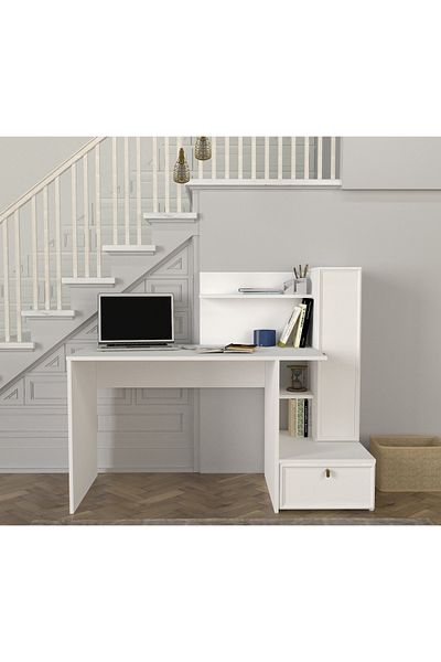 UnicUtil Birou, Functional Flow, UnicUtil, 142.8 x 60 x 115.8 cm, Alb, UUDESK31
