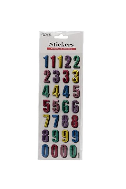 Roco 3D Pop-Up Embossed Number Stickers 0–9 – Decorative & Tactile Numbers