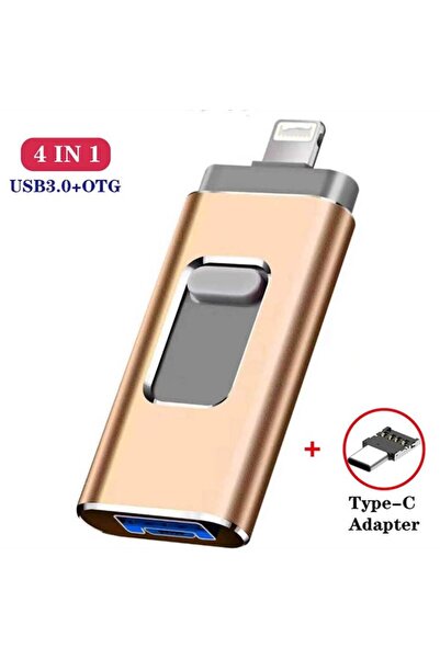 Rexing USB Memory 256 GB 4 in 1, Flash Drive iOS & Android, USB Type C, Micro USB