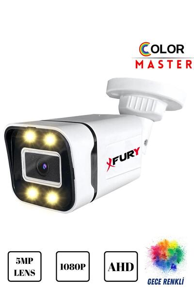 FURY 5mp Lens 1080p 4 x Ultra Led Gece Renkli Full HD Suya Dayanıklı Güvenlik Kamerası