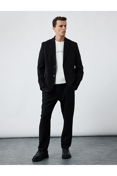 Koton Regular Waist Pocket Detailed Buttoned Corduroy Chino Trousers