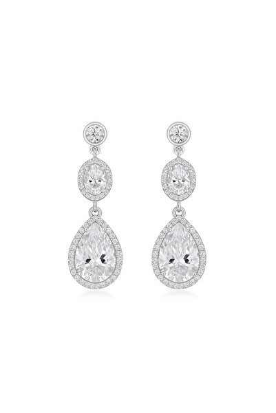 Silveranka 925 Ayar Gümüş Kristal Elegance Küpe