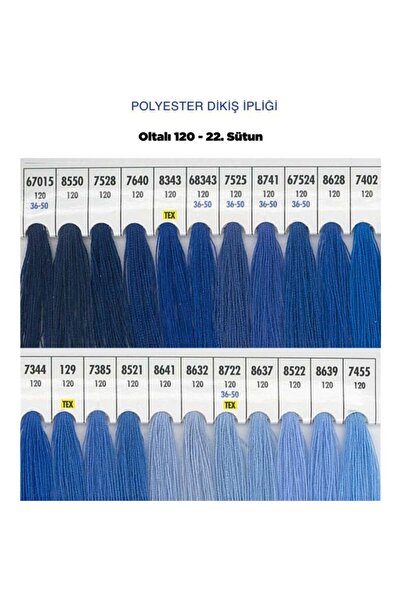 dm dikişmarket Oltalı dikiş ipi makine ipi %100 Polyester 120 Numara Dikiş Ipliği 5000 Mt