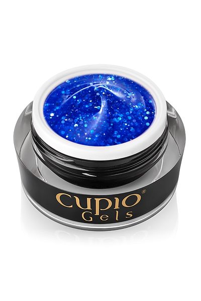 Cupio Třpytivý neonový gel - Modrá energie 15ml