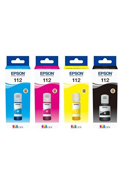 EPSON 112 Siyah Renkli Orjinal Şişe Mürekkep Takımı