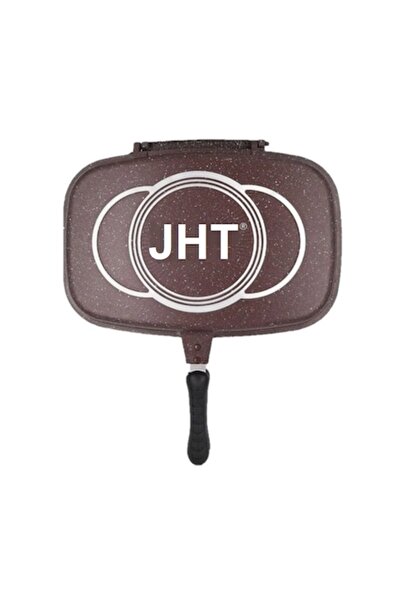 JHT Tigaie dubla Grill 32x16 Cm JHT2022 + Set 6 Cutite Inox Lucios - Grunberg...