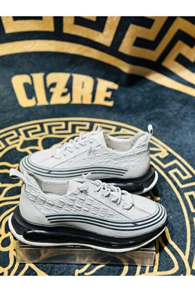 YILDIRIMLAR White-Black Balloon Sole Classic Men's Shoes - 2026