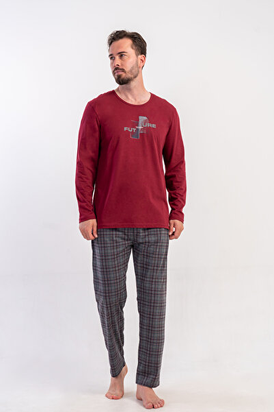 Vienetta Secret Vienetta Futurism Red Cotton Pajamas