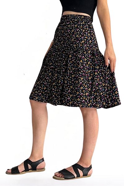 BNZ TEKSTİL Viscose Fabric Women's Midi Shorts Skirt