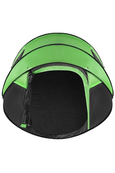 SERSIMO Self-expanding tent 4 people, 4 windows, 2 doors, waterproof 1000 mm, 280x210x115 cm, green-black
